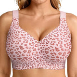 AURAFIT Jelly sujetador sin costuras leopardo rosa