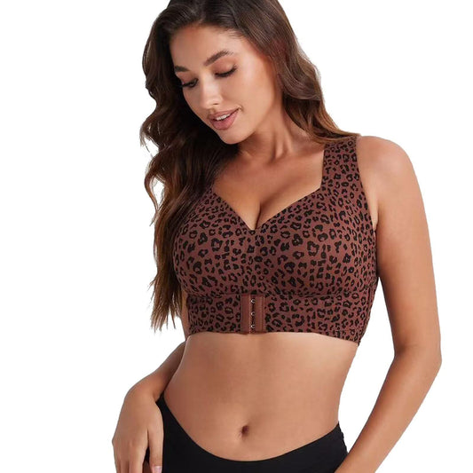 AURAFIT sujetador corrector de postura leopardo marrón