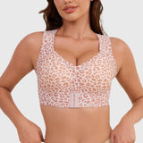 AURAFIT sujetador corrector de postura leopardo rosa
