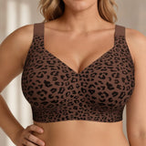 AURAFIT Jelly — copa de gel sin aros, leopardo marrón